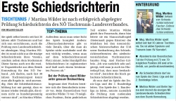 NÖN 2012, KW 18: Martina Wilder ist erste Schiedsrichterin